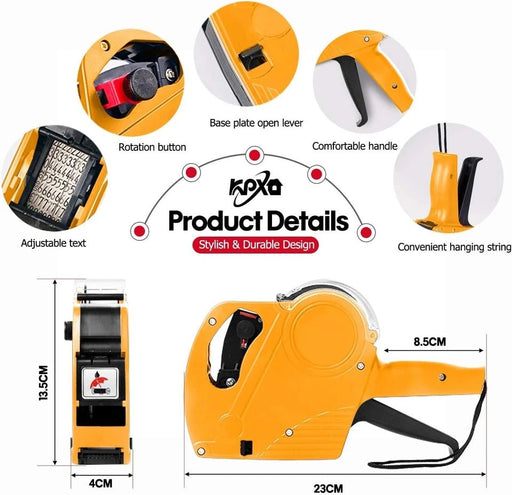 Etiquetadora Maquina Manual De Precios Con 5000 Etiquetas Tinta De Repuesto - Quierox - Tienda Online