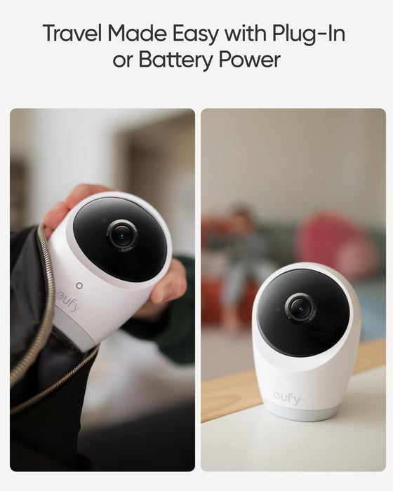 eufy Security Monitor de bebé E21 Cámara complementaria, resolución 4K UHD, panorámica de 330° - Quierox - Tienda Online