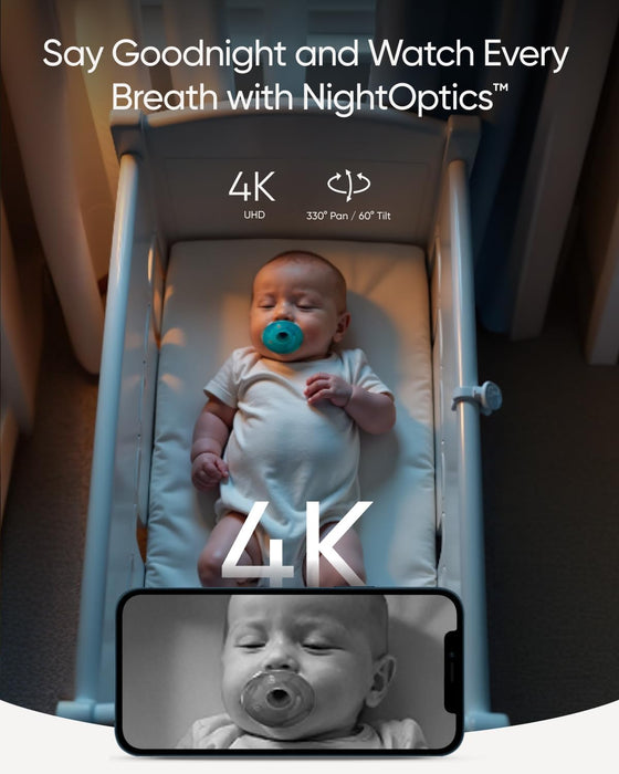 eufy Security Monitor de bebé E21 Cámara complementaria, resolución 4K UHD, panorámica de 330° - Quierox - Tienda Online