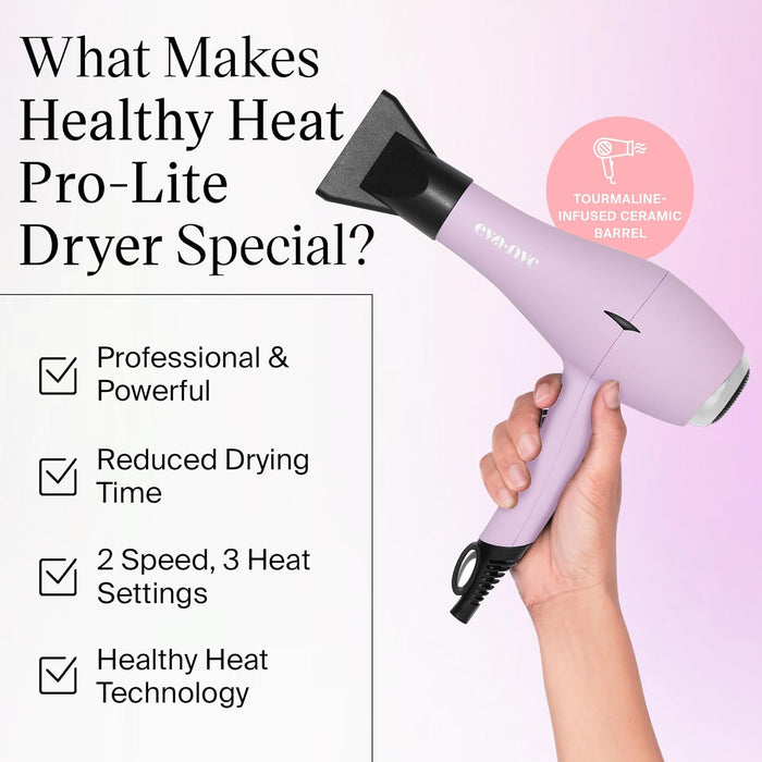 Eva NYC Healthy Heat Pro - Lite Secador de pelo 2 velocidades y 3 sopladores de calor - Quierox - Tienda Online