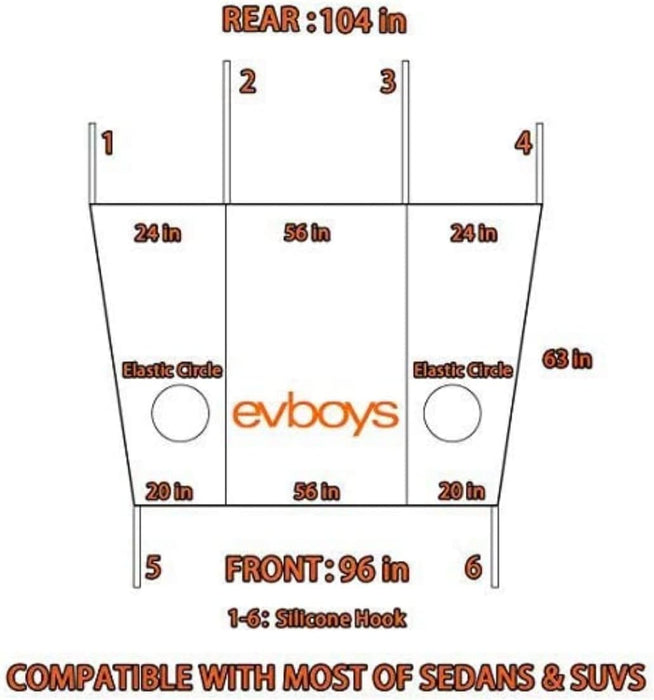 EVBOYS Parasol para parabrisas de coche con cubiertas de espejo lateral - Quierox - Tienda Online