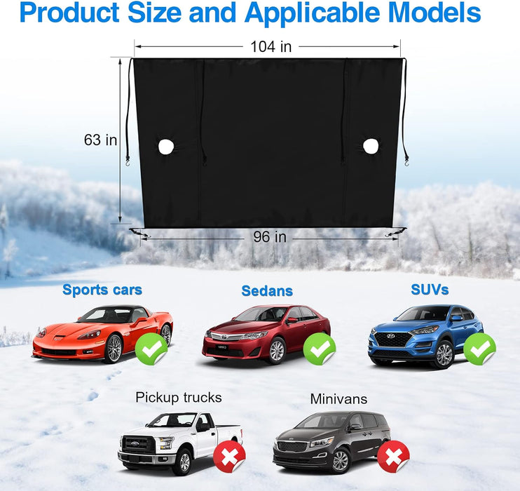 EVBOYS Parasol para parabrisas de coche con cubiertas de espejo lateral - Quierox - Tienda Online