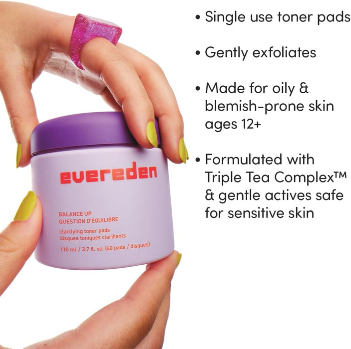 Evereden Equilibra las almohadillas de tóner para la cara, almohadillas de tóner facial limpias - Quierox - Tienda Online