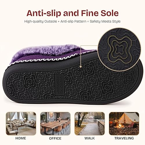 EverFoams Pantuflas tipo botín para mujer, de espuma viscoelástica, para interiores - Quierox - Tienda Online