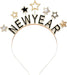 EVKILKJS Diadema de Año Nuevo para mujer, con purpurina negra y dorada - Quierox - Tienda Online