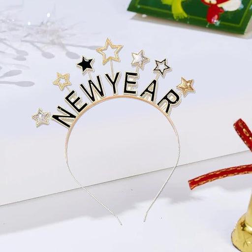 EVKILKJS Diadema de Año Nuevo para mujer, con purpurina negra y dorada - Quierox - Tienda Online