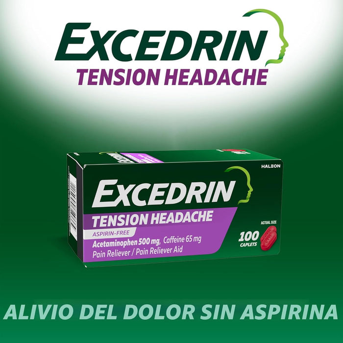 Excedrin Cápsulas para Alivio del Dolor de Cabeza por Tensión - Quierox - Tienda Online