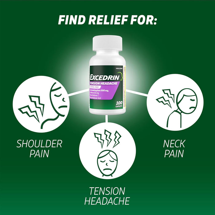 Excedrin Cápsulas para Alivio del Dolor de Cabeza por Tensión - Quierox - Tienda Online