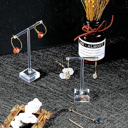 Expositor de pendientes de acrílico con forma de T, soporte para pendientes, soporte de árbol - Quierox - Tienda Online