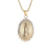Exquisito collar con colgante de la Virgen María con circonita católica - Quierox - Tienda Online