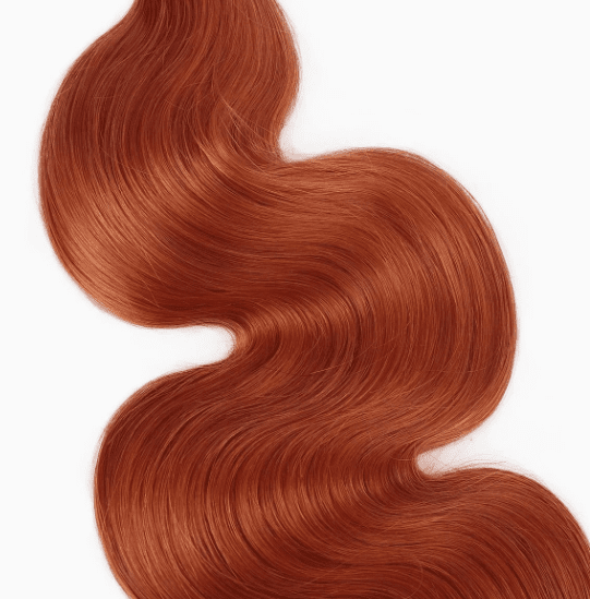 Extensiones de cabello ondulado con mechones de cabello castaño anaranjado y jengibre - Quierox - Tienda Online