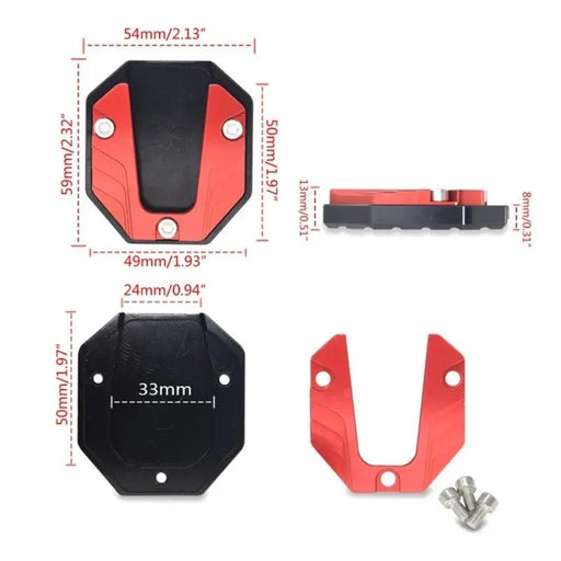 Extensor de pata de cabra para motocicleta, de aleación de aluminio, para soporte lateral de pie - Quierox - Tienda Online