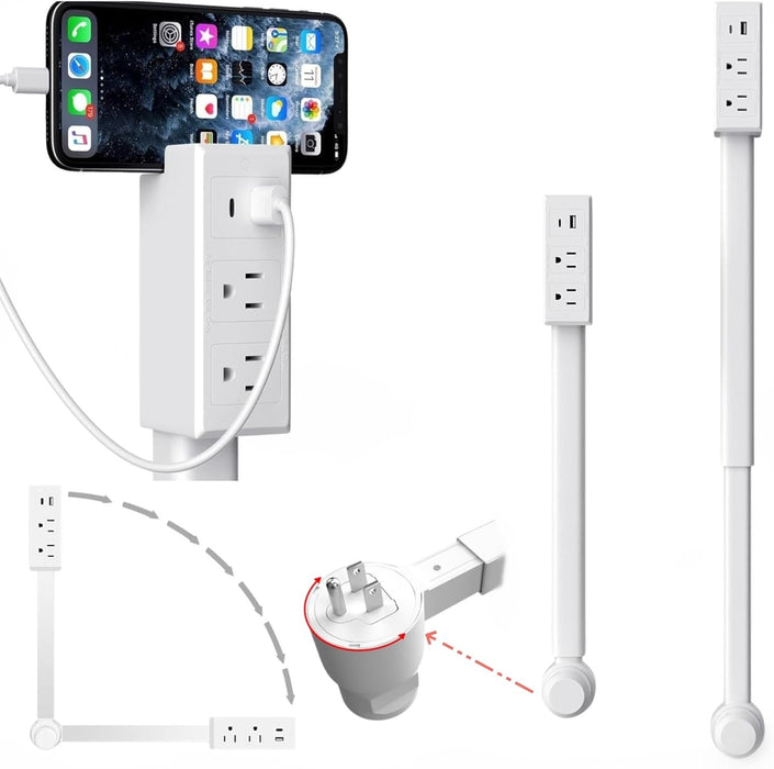 Extensor de toma de corriente, salida extensible para lugares difíciles de alcanzar - Quierox - Tienda Online