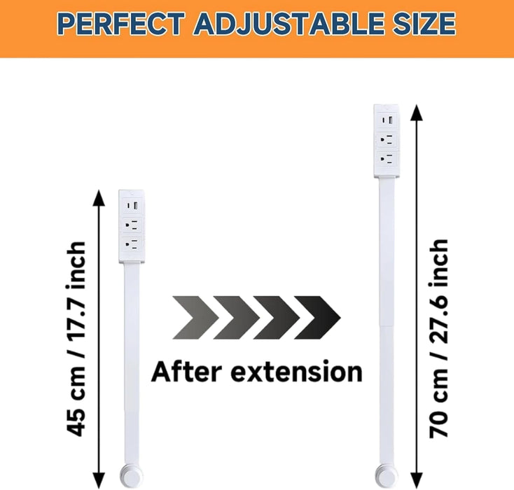 Extensor de toma de corriente, salida extensible para lugares difíciles de alcanzar - Quierox - Tienda Online
