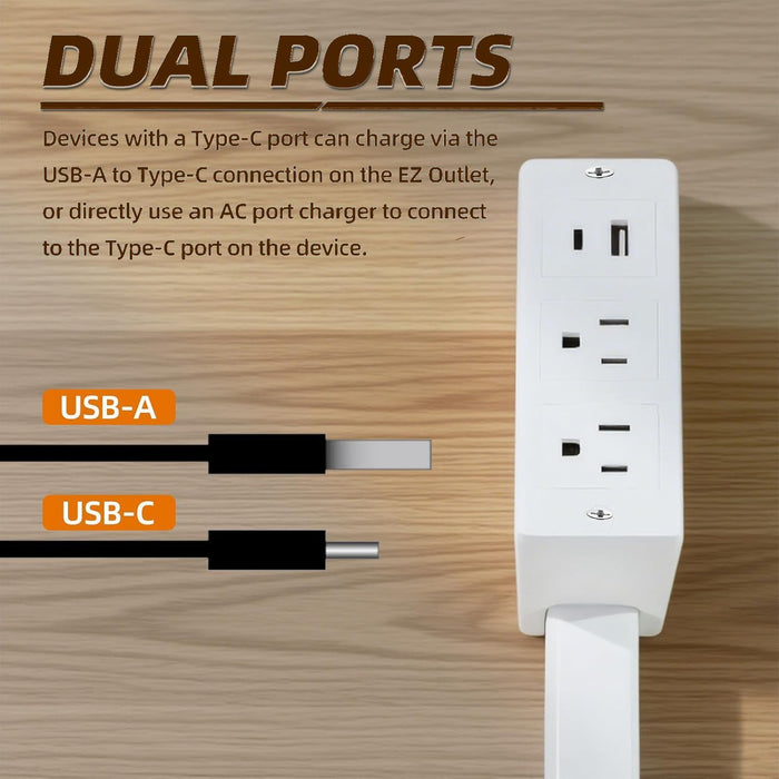 Extensor de toma de corriente, salida extensible para lugares difíciles de alcanzar - Quierox - Tienda Online