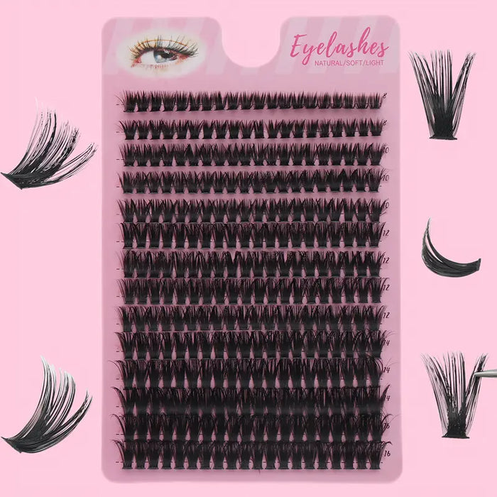 280pcs Extensiones de pestañas de volumen de lujo mixtas
