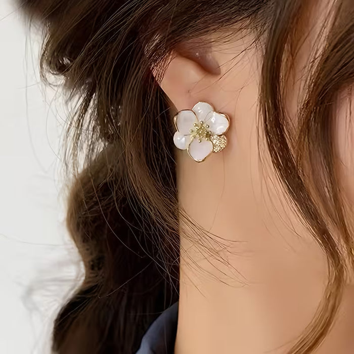 SHEIN Pendientes de estrella elegantes estilo francés para mujer