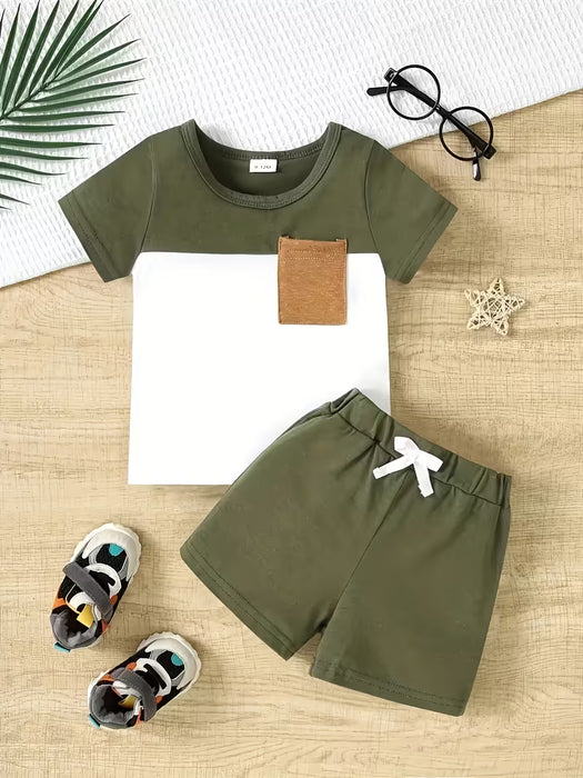 Conjunto de Camiseta de Manga Corta y Shorts - Perfecto para Actividades al Aire Libre