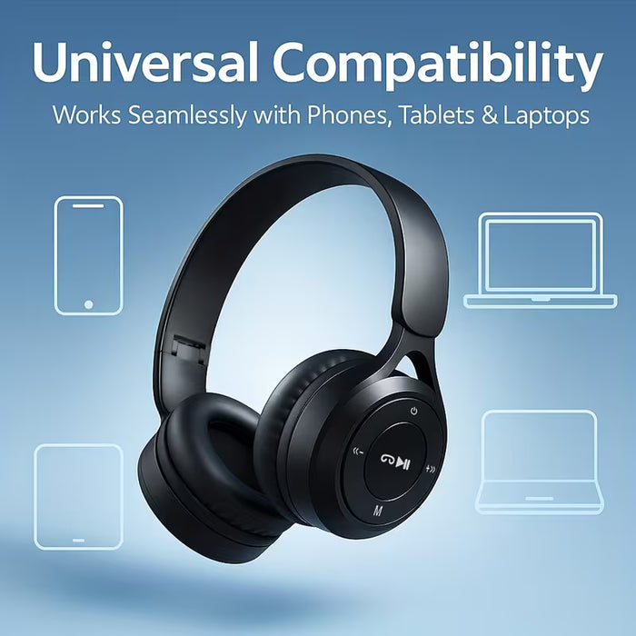 Auriculares inalámbricos Over-Ear con múltiples modos, ajuste cómodo y micrófono incorporado