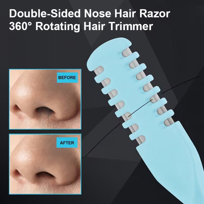 3 piezas Raspador de vello nasal de doble cara