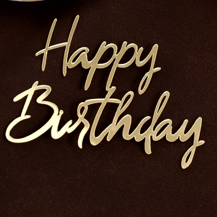 5 Piezas de Decoración para Pastel de Cumpleaños, Dorado