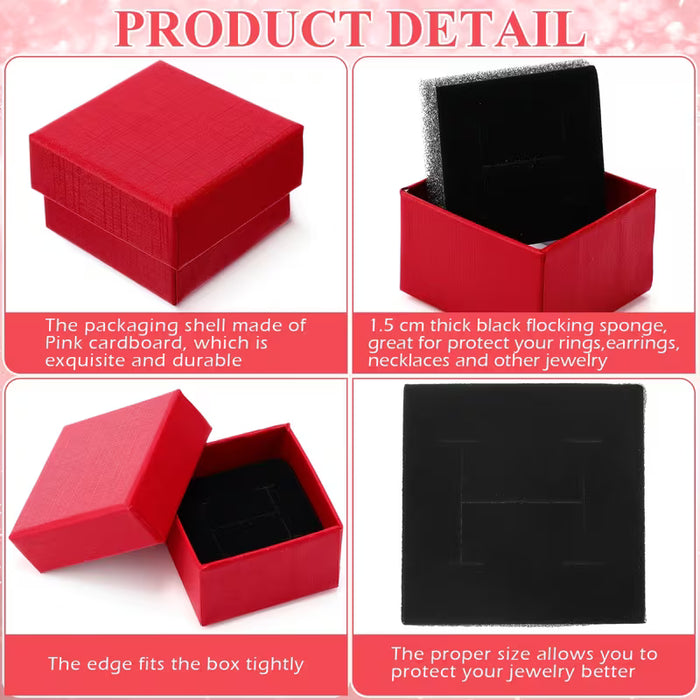 12 cajas de cartón para joyería, ideales para empaquetar anillos, collares y aretes