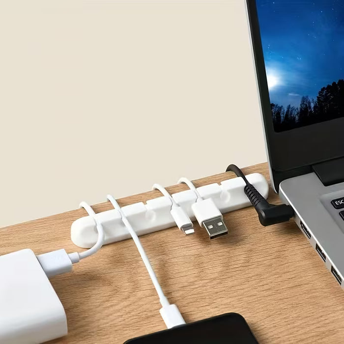 1pcs Organizador de Silicona para Escritorios, sujetadores Autoadhesivos para Cables