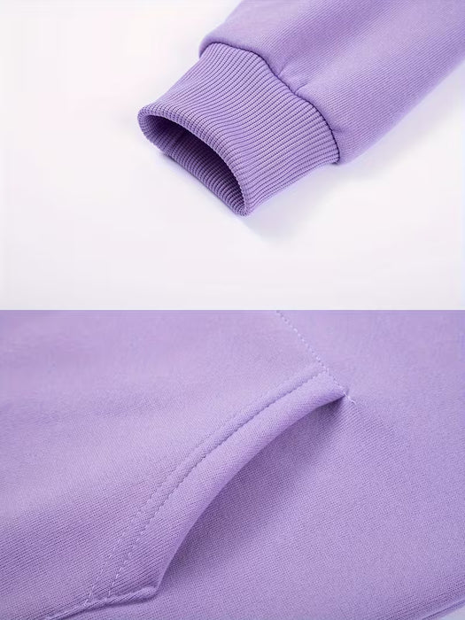 Conjunto de sudadera y pantalón para niñas con estampado de dibujos animados