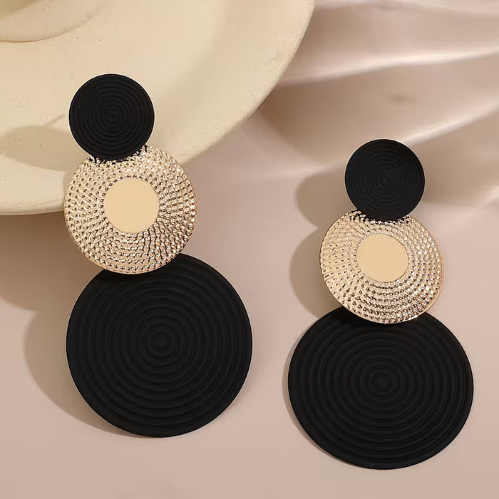 1 Par, Pendientes Colgantes Con Diseño De 3 Círculos, Elige El Color Que Prefieras