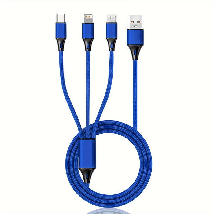 Cable de carga rápida 3 en 1, para iPhone, dispositivos Tipo-C y Micro USB