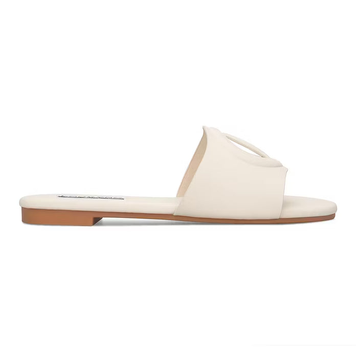 Lookyno Sandalias de verano de cuero con punta abierta para mujer
