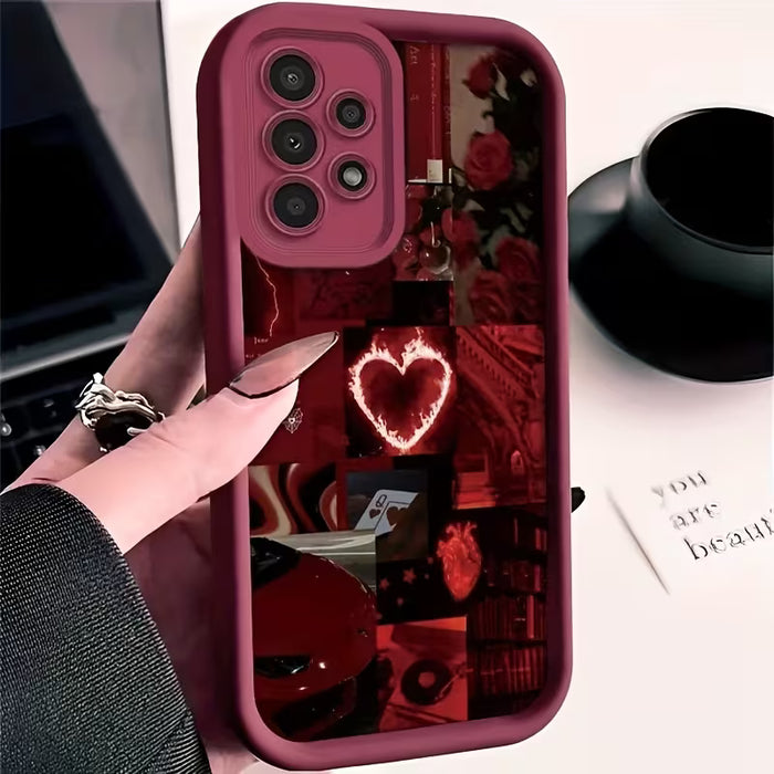 Funda para teléfono con Diseño abstracto de corazón de fuego para iphone 12