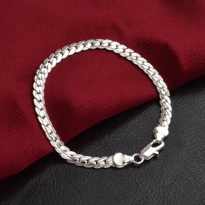 Pulsera de Brazalete con Cadena Infinita para Mujer