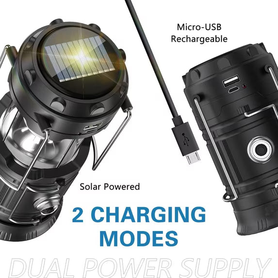 Linternas LED plegables BN-LINK (paquete de 2), linternas solares recargables, ligeras e impermeables