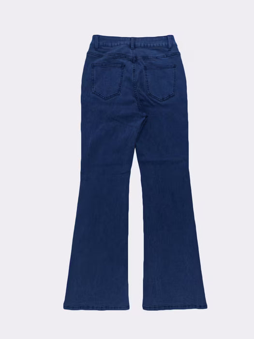 GILIPUUR MH1025 Pantalones Largos de Mezclilla Rectos de Color Sólido, Elásticos, Versátiles, Modernos