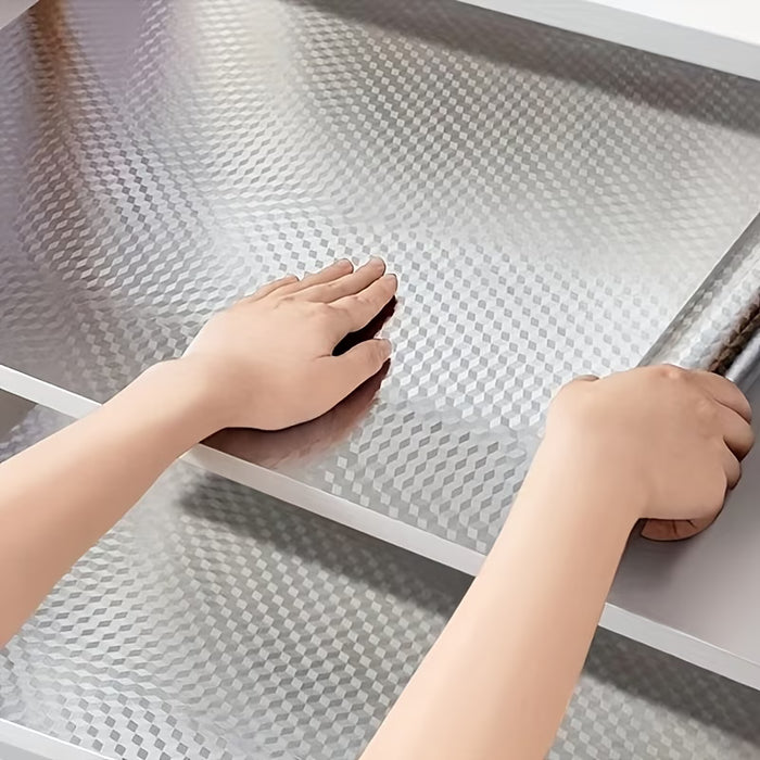 1 Rollo de Papel Tapiz PVC Autoadhesivo Plateado Antimanchas para Cocina 40*100cm