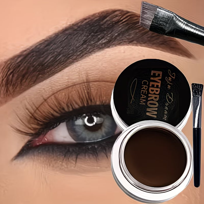 JUJU Gel para cejas mate marrón, tinte 3D natural realzador e impermeable
