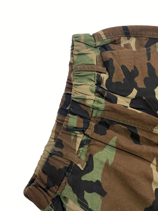 Shorts de Verano para Mujer con Estampado Camuflaje