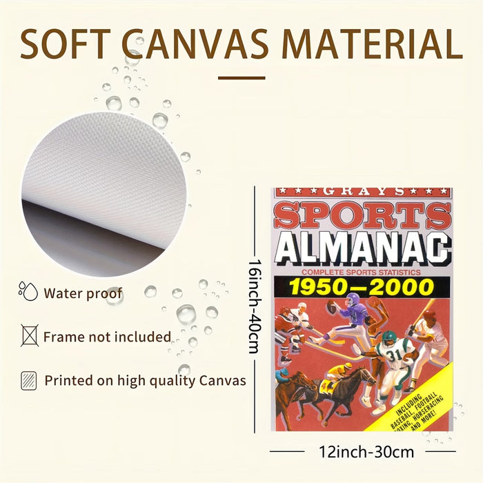 Póster en lienzo sin marco 2D plano De Almanaque deportivo 1950-2000
