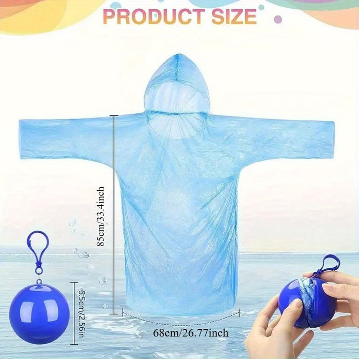 1pc Impermeable Portátil Colorido con Gancho, Material PP Ligero y Duradero