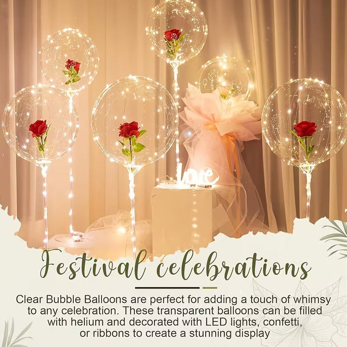 Un set de 22 globos de burbujas de 20 pulgadas, perfectos para decorar