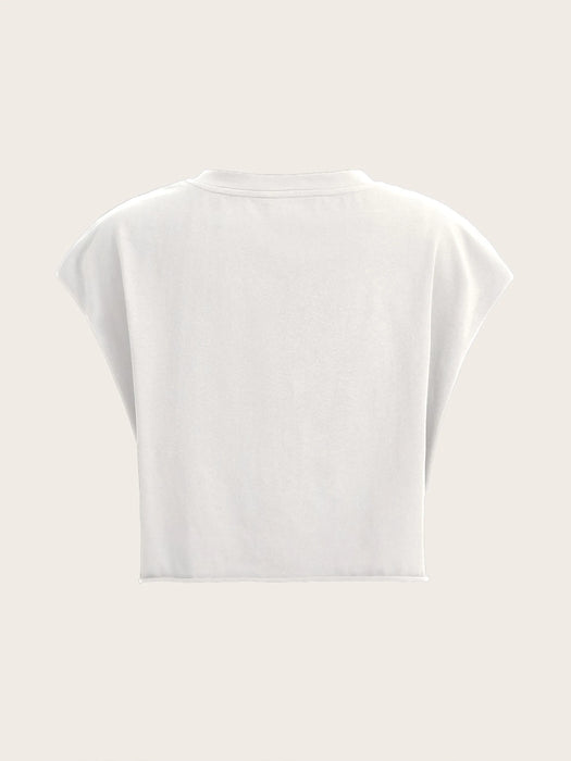 Shein Camiseta de mujer Slaydiva Casual Streetwear Simple GREAT con estampado de conejito de dibujos animado
