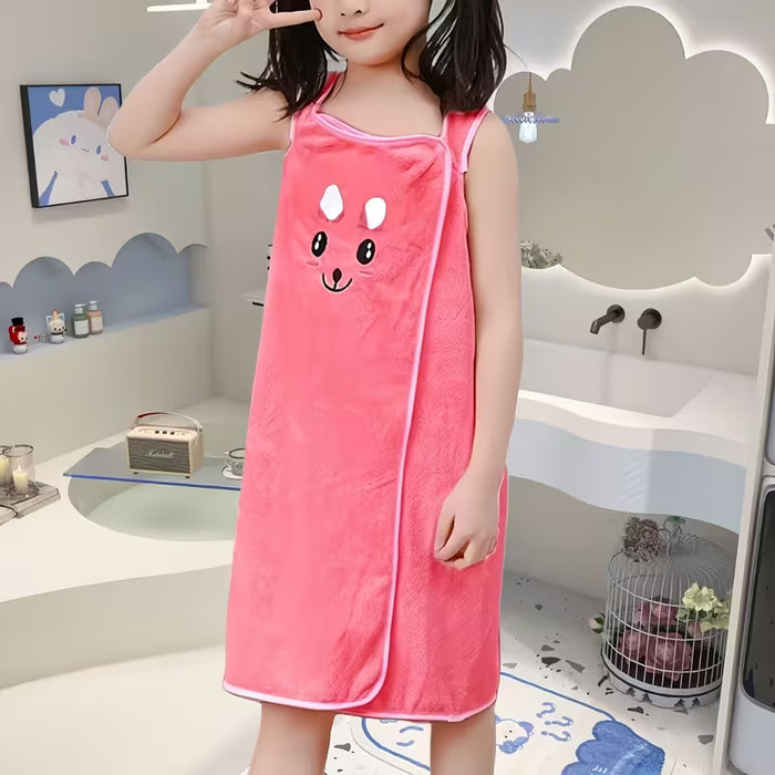 Toalla con Orejas de Conejito Adorable - Toalla Pequeña de 60*110 - Fácil de Poner y Quitar