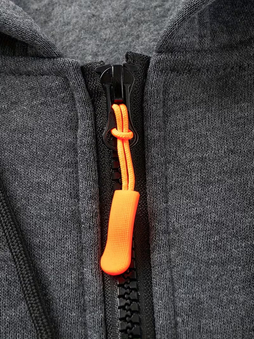 Sudadera con Capucha y Cremallera Acolchada de Moda Deportiva Casual