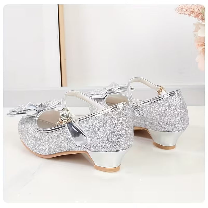 Zapatos de Vestir para Niñas Mary Jane Bailarinas con Tacón Bajo Estilo Princesa