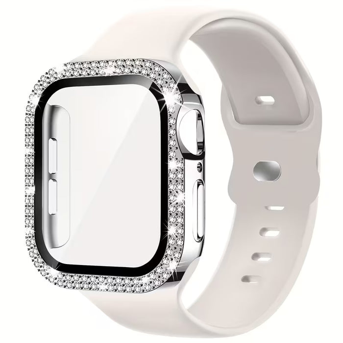 Funda protectora de doble fila de diamantes, adecuada para iWatch de 40mm