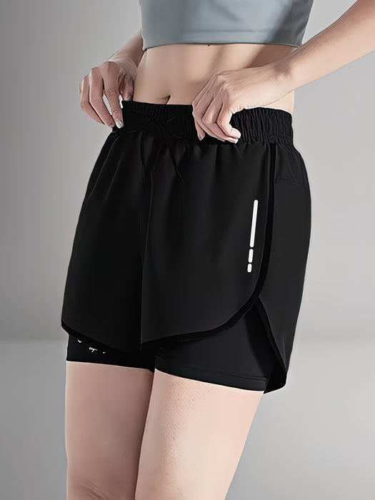 Pantalones Cortos de Mujer para Exteriores 2 en 1, Pantalones de Fitness para Correr
