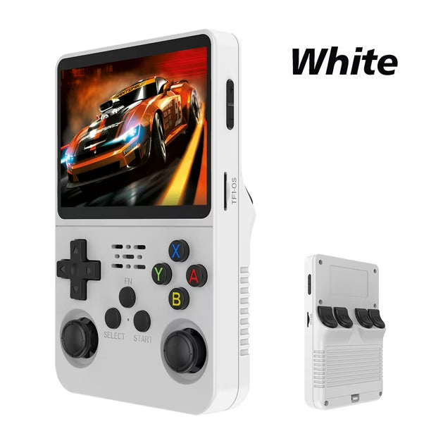 Consola de videojuegos portátil Retro R36S, 128G, sistema Linux, pantalla IPS de 3,5 pulgadas,64GB de juegos