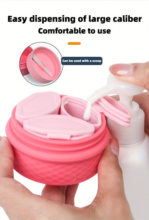 Contenedores de viaje de silicona para belleza, botellas portátiles