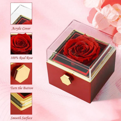FABULOVE CAJA GIRATORIA DE ROSAS ETERNAS - Quierox - Tienda Online